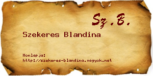 Szekeres Blandina névjegykártya
