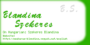 blandina szekeres business card